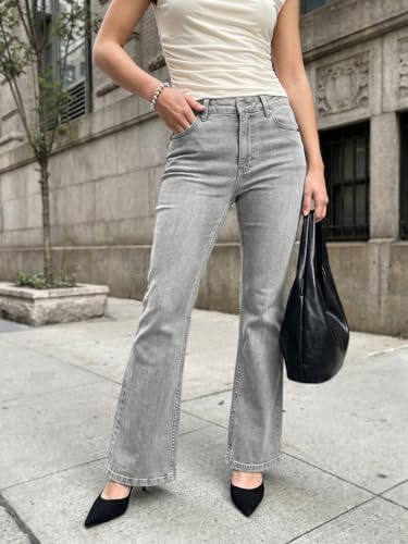 Image of Urbano Fashion Women's Mid Rise Bootcut Washed Jeans Stretchable