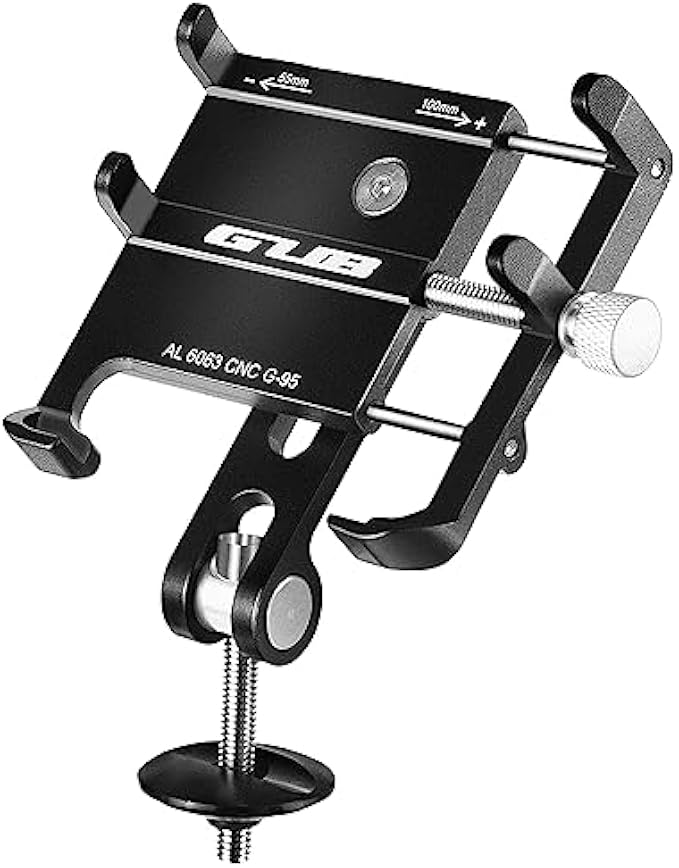 GUB Aluminum Bicycle Phone Mount Stem - Bicycle Phone Fork Headset Mount for Road, Mountain Bike - MTB Bike Cell Phone Holder for iPhone 14 13 12 Pro Max & All 3.5-7inch GPS Phones