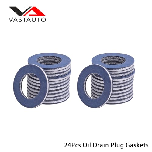 Image of 90430-12031 (24Pcs) Aluminium Oil Drain Plug Washer Gaskets Compatible with Toyota Lexus Scion Crush Washer Seals Replaces# 9043012031