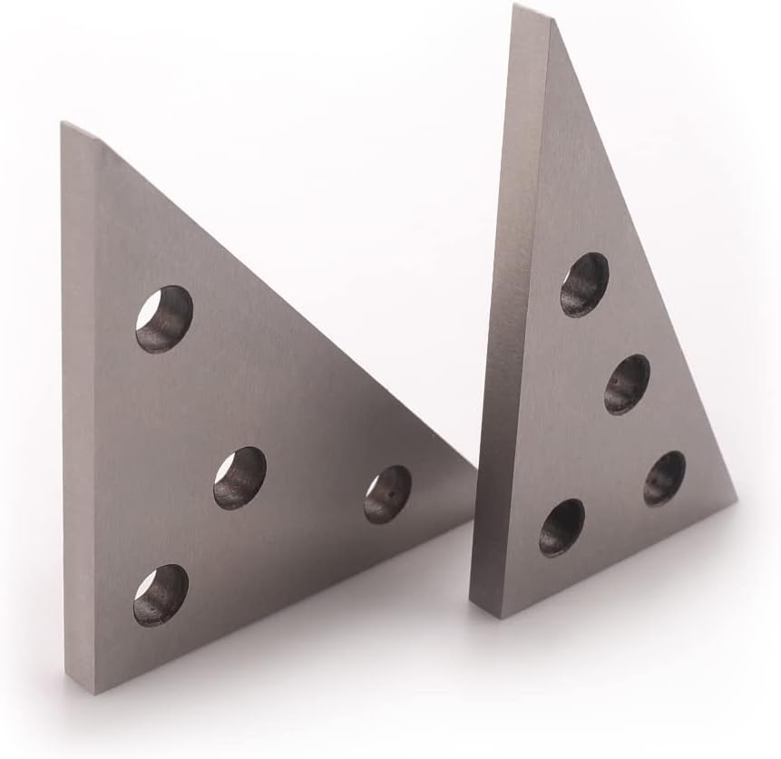 2 PCS Solid Precision 30-60-90 Degree Angle and 45-45-90 Degree Angle Plates