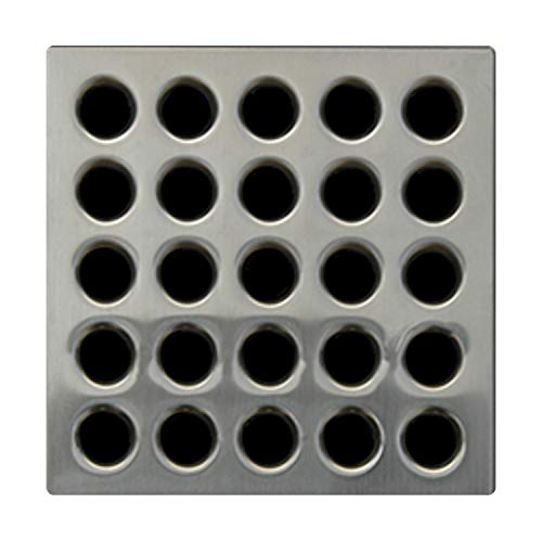 Ebbe E4404 Square Shower Drain Grate, Brushed Nickel