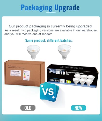 FluxTech GU10 LED Bulbs Cool White 6000K, Energy Class C, 3W 440lm LED Light Bulb, 40W 50W Equivalent, 120° Wide Angle Beam Non-Dimmable, 6 Pack - Image 8