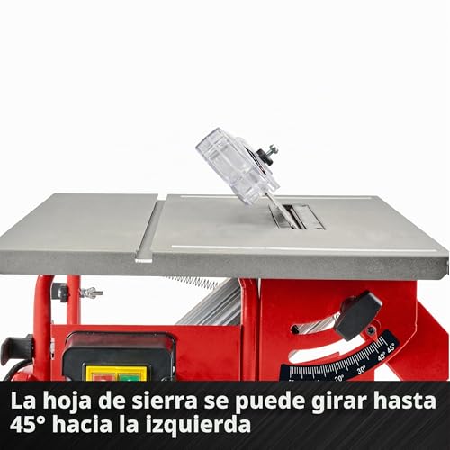 Miniatura 4 de Einhell Tc-Ts 8 I - Sierra Circular Sobre Mesa 800 W, Altura De Corte 45 Mm, Hoja Ø 200 Mm, Tope De Ángulo, Tope Paralelo, Conexión Para Aspiradora, Con Cuchilla De Carburos De Tungsteno