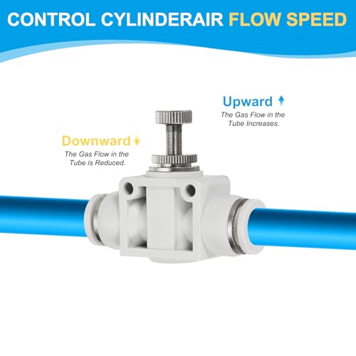 Valve contrôle débit d'air 1/2 pouce pour circuits d'atelier stable - 5