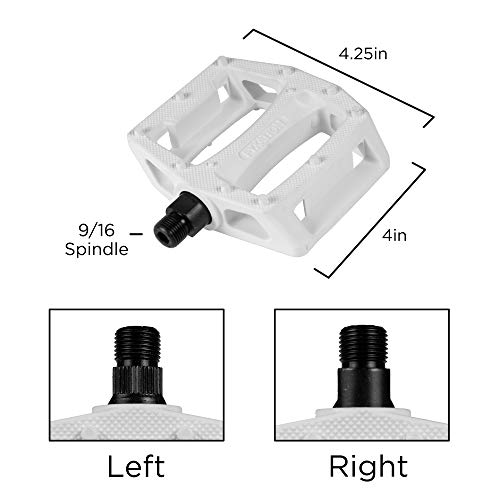 Fyxation Gates Bmx Platform Pedal, White, Standard #TOP2
