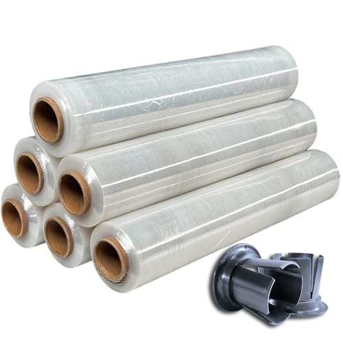 6 Rollos Film Embalar – Film Estirable Embalar – Film Embalaje – Film Transparente Embalaje – Film Embalar Transparente – Film Embalar Transparente (6 Rollos Film 275m + Aplicador)