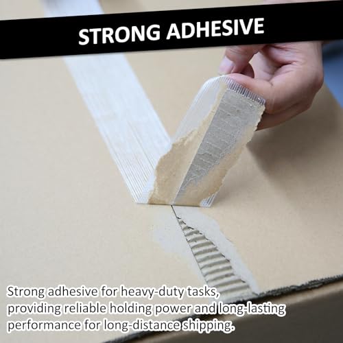 Image of 5 Pack Transparent Fiberglass Tape 2 inch x 30Yd 5.5 Mil Filament Tape