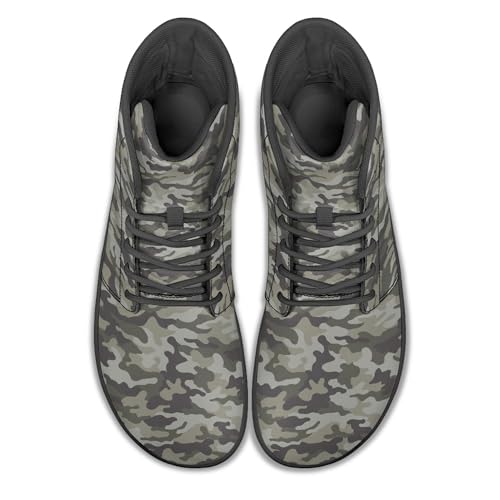 Image of Fashion Print Womens Mens High Top Barefoot Sneakers Flat Shoes