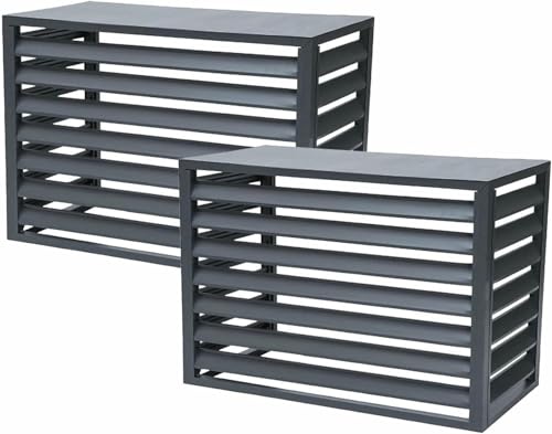 Valla para Aire Acondicionado de Aluminio | Cubierta Exterior de 2 Paneles 2
