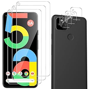 Mutoy Schutzfolie Kompatibel mit Google Pixel 5A Panzerglas, Google Pixel 5A Schutzfolie(3) + Google Pixel 5A Kamera…