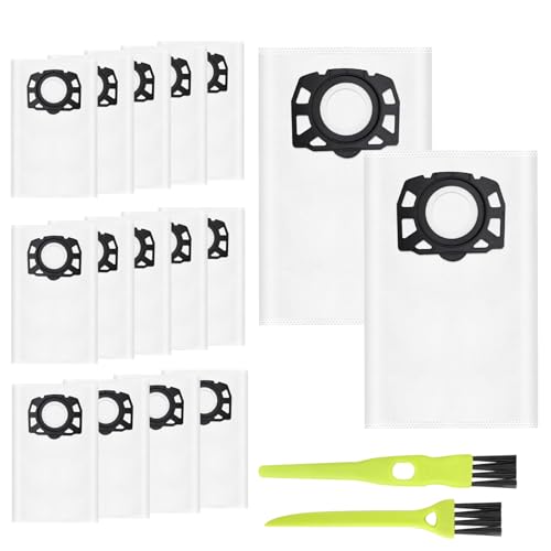16 Bolsas de Aspiradora Compatible con Kärcher KFI 357 WD 2 Plus, WD 3, KWD 1, KWD 2, KWD 3, MV 3, SE 4001, SE 4002, WD 3.200 - WD 3.800 M, Recambio Aspiradora para Karcher 2.863-314.0