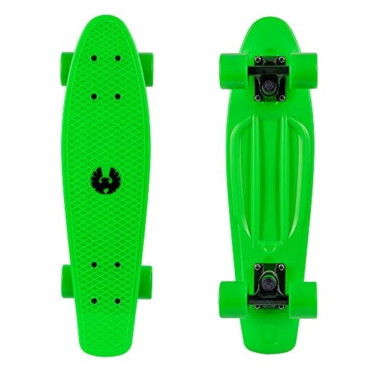 Rekon Complete Mini Cruiser Plastic Skateboard (Green, Black)