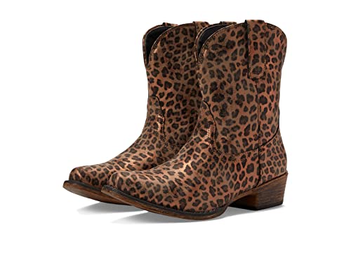 Image of ROPER Womens Ingrid Floral Metallic Snip Toe Casual Boots Ankle Low Heel 1-2 inch