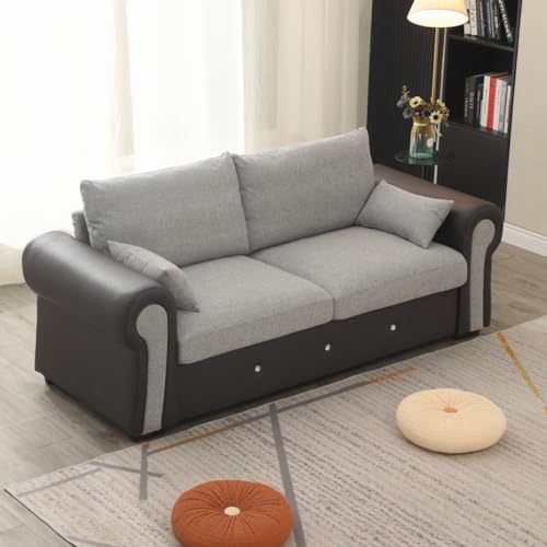 Panana Fabric sofas - 3 & 2 seater sofa settee- 3 seater and 2 seater Sofa sets For Living Room, Grey, Light Gray - Image 5