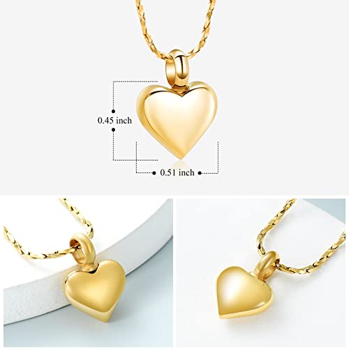 Imrsanl Small Heart Urn Necklace for Ashes Cremation Jewelry for Women Stainless Steel Pendant Memorial Ash Holder Loved Ones Keepsake2
