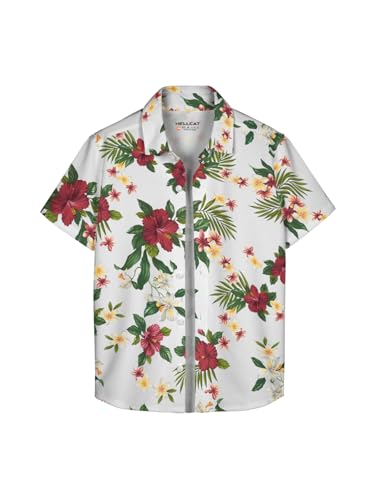 Image of HELLCAT Beige Trendy Regular Fit Printed Causal Shirt for Boys