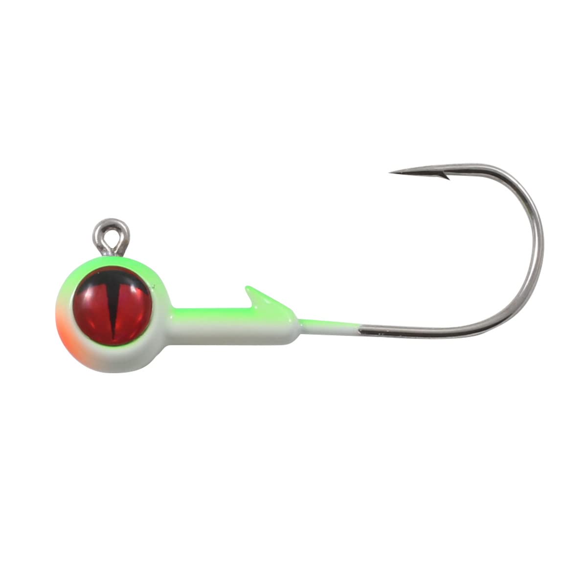 NORTHLAND TACKLE FIRE-Ball Jig 1.125" 3/8 Oz - Glow Watermelon, 4 Pack With #2/0 Hooks - View #4