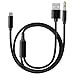 [Améliorer] TargetGo Câble Aux pour iPhone, câble audio de charge 2-en-1 pour iPad, câble Aux Jack 3,5 mm fonctionne avec les écouteurs de haut-parleur stéréo de voiture (3,94 pi)