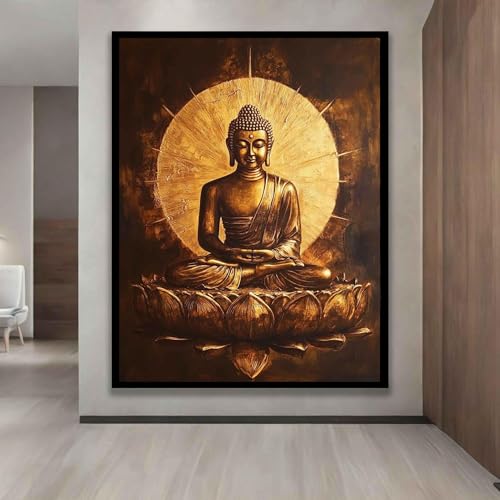 Toile Bouddha doré de qualité supérieure pour décoration murale