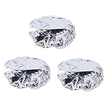 SOIMISS 6 Stück Einweg Aluminium Folien Haarkappen Wasserdichte Elastische Duschhaube für Haarstyling und Färben Silberfarben für Friseursalons und Zuhause