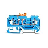 Vanky Industry 2pcs Compatible with WAGO 280-876 ​2-Conductor Disconnect/Test Terminal Block 2.5mm² Blue
