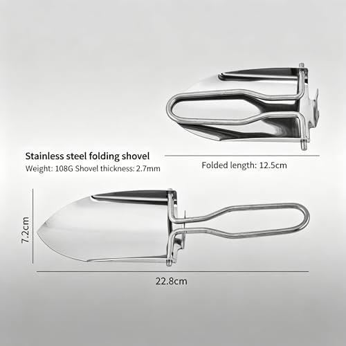 Pala plegable mini para jardín y camping miniatura 2