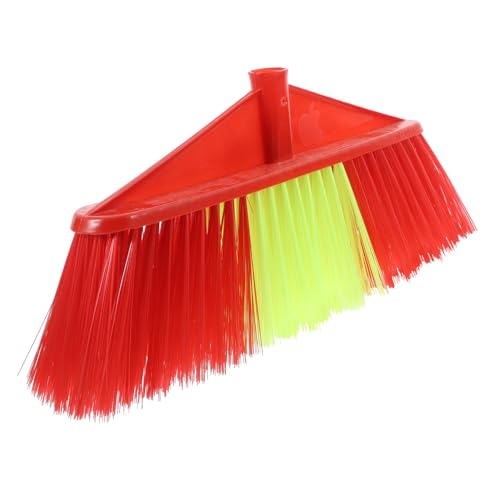 PRETYZOOM Ergonomic Handle Push Broom Head Plastic Indoor Outdoor Floor Brush for Home Restaurant Pet Hair Removal Heavy Duty Sweeper