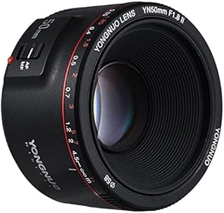 YONGNUO YN50mm F1.8 II,Standard Prime Auto Focus Lens for Canon Full Frame SLR EF Mount Cameras,Black