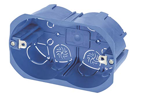 elettrocanali 34003 scatola rettangolare per cartongesso 3 posti, blu
