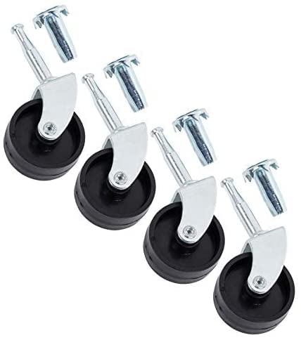 Image of 4 x Wheel Swivel Castors Nylon 40mm with Sockets Heavy Duty Trolley (4 x Castors)
