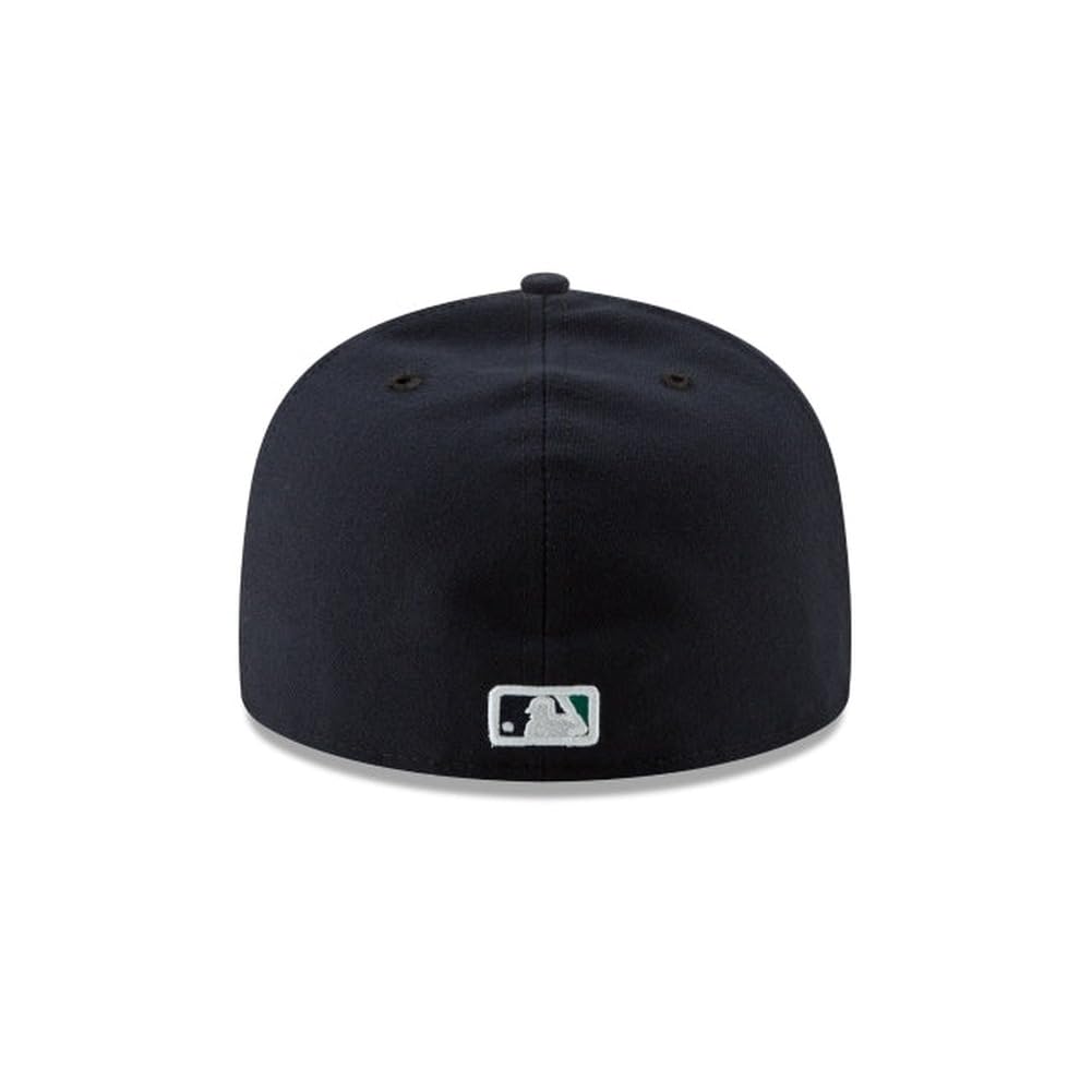New Era MLB 59FIFTY Seattle Mariners Baseballkappe, marineblau, Team-Farbe-Logo, authentische Kollektion