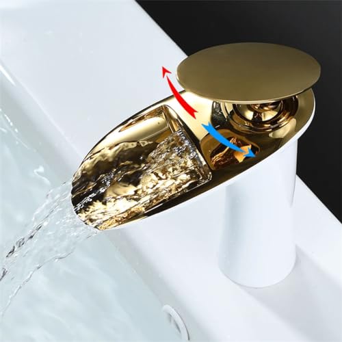 Robinet de bain blanc cascade pour vasque et lavabo moderne - 5
