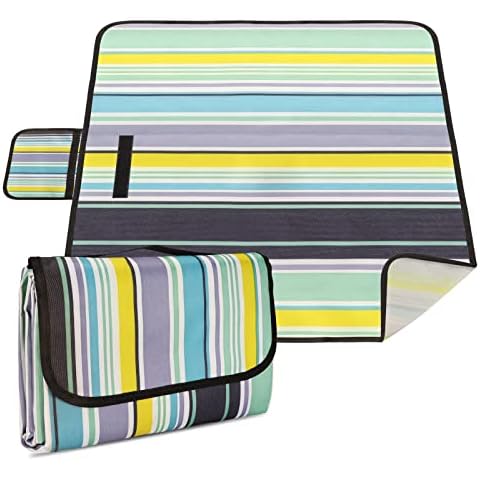 Manta de Picnic Ninonly Impermeable Rayas Cover