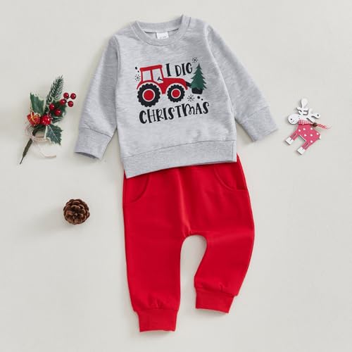 Toddler Baby Boy Clothes Crewneck Sweatshirt Long Sleeve Letter Print Shirt with Pants Cute Fall Winter Outfits - Image 3
