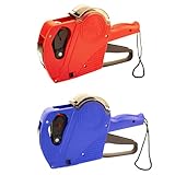 ZZT 2 Pack Price Guns, Red and Blue Pricing Guns with 8 Digits Price Tag, Pricing Label Maker for DIY,Supermarket