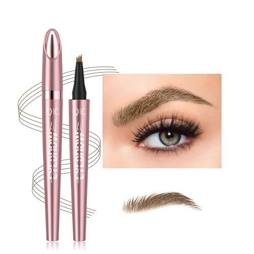 Magic Liquid Eyebrow Pencil - New 4 Tip Microblade Brow Pen, Natural Long-Lasting Hair-Like Defined Contouring Brows (# 01)