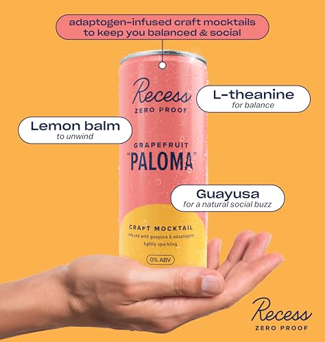Image of Recess Zero Proof Grapefruit Paloma Mocktail, 12 Pack