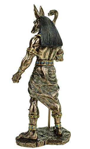 Veronese Egyptian God Anubis, 28 cm, Egyptian Pharaoh, Bronzed Figurine
