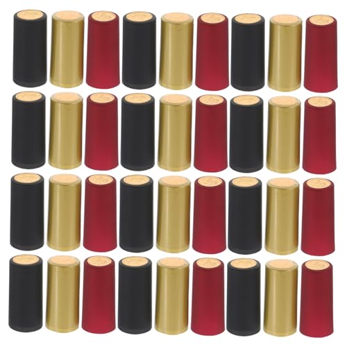 Cabilock Wine Bottle Shrink Film Heat Shrink Capsules for Wine Bottle Toppers for Liquor Sealing Film