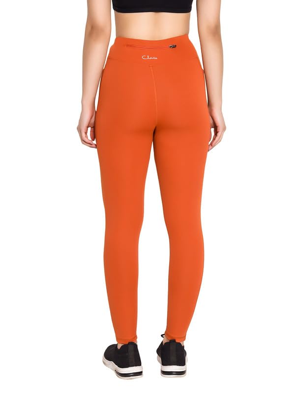 Image of Clovia Women's High Rise Snug-Fit High-Rise 4 Pocket Active Tights