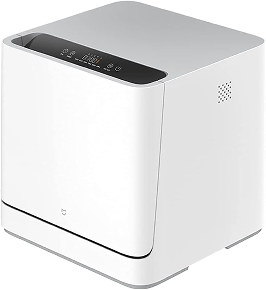 Home Kitchen 22 Inch Countertop Dishwasher with 5 Washing Cycles with Stainless Steel Interior and 6 Place Settings Rack Silverware Basket