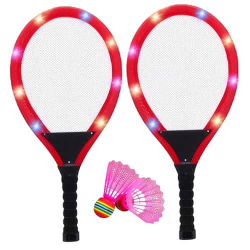 Raquetas de bádminton para niños con luces LED para jugar en el jardín