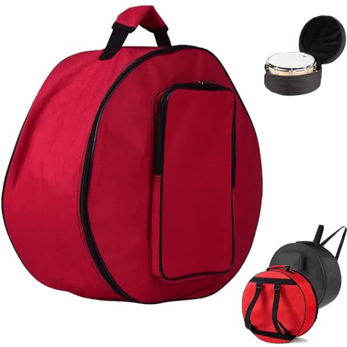 FQwRw Portable Snare Drum Bag, 15.7?Oxford Cloth Snare Carrying Case with Adjustable Strap and Outer Pocket, Waterproof Dustproof Drum Storage and Transport Bag, Gig Drum Bags