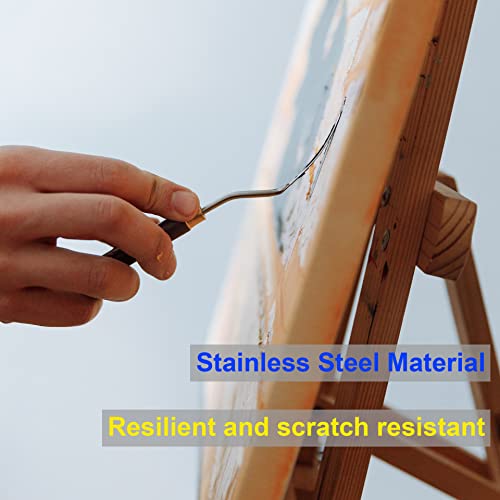 5 Piece Palette knifes Painting Knife Set Supplies for Oil, Acrylic Paint,Cake Decorating,Stainless Steel Pallet Knife Paint Knife Art Spatula for Various Types of Painting,ColorMixing,Smearing