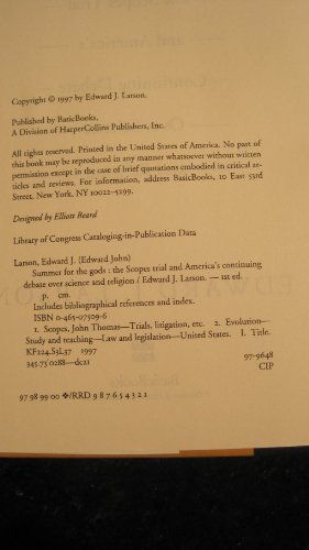 Summer For The Gods: The Scopes Trial And America's Continuing Debate Over Science And Religion