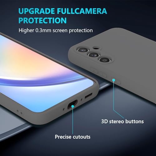 Image of DIZORO Microfiber Candy Case Compatible for Samsung S24 fe Smooth Touch Cushion Liquid Soft Silicone Gel Rubber Phone Cases Non-Slip Full Body Protective Shockproof Back Cover - Space