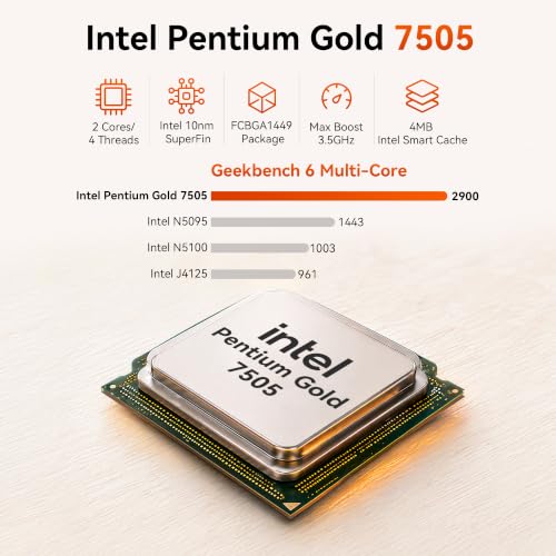 Image of GMKtec G3 Ultra Mini PC Intel 7505 (Up to 3.5GHz) 16GB LPDDR4 512GB SSD