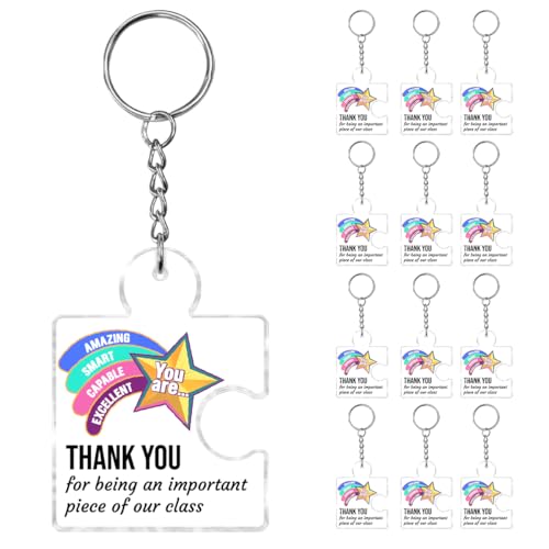 12 Pcs Inspirational Keychain Bulk Star Themed Gifts, End of