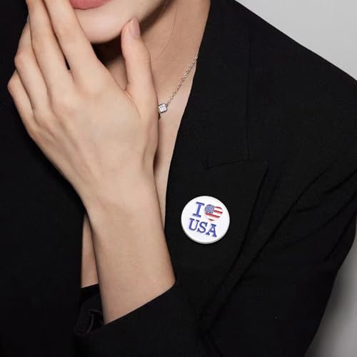 Image of Rhinestone Brooch Pins for Women, Vintage Crystal Enamel Brooches, American Flag Pin Patriotic Lapel Pins Gift for Suit Clothes Bag Accessories
