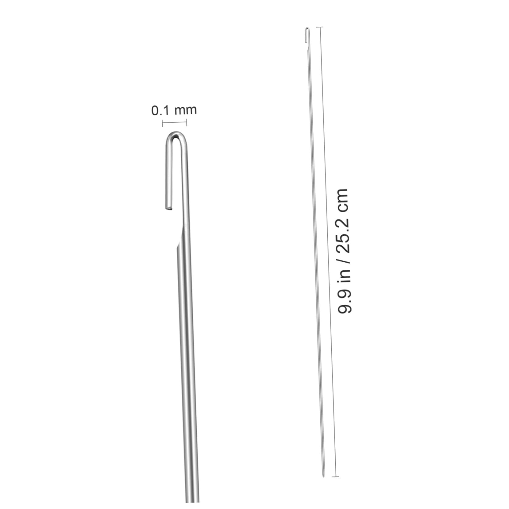 IWOWHERO 10pcs Beading Needles Long Large Beading Needles for DIY Jewelry Making Lei Making